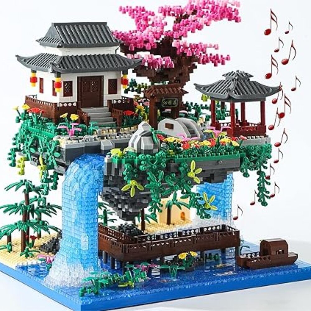 Cherry Blossom Tree Building Set with Gift Box, 3320 Pcs Cherry Blossom